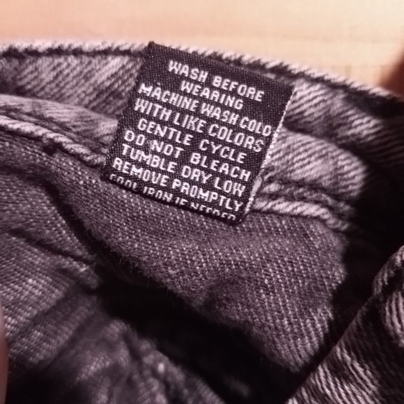 Rue 21 Diamond Geometric Pattern Gothic Moto Metal Grey Jeans Fits 8 - Picture 6 of 8